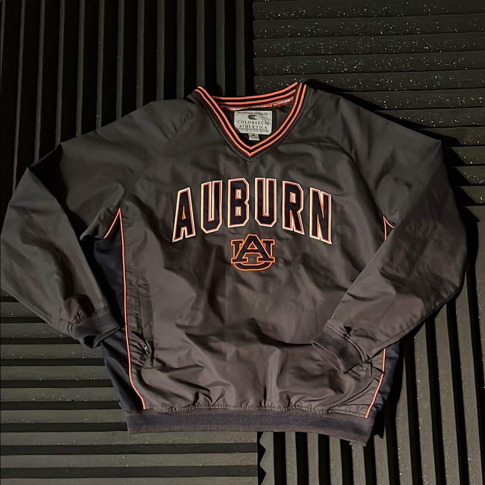 Colosseum Auburn Gray Pullover with Orange Accents